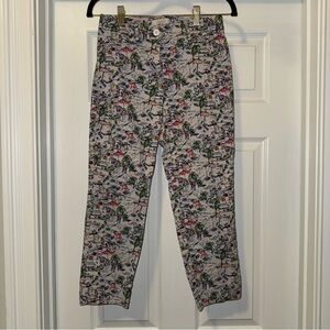 Talbots Floral Ankle Cropped Jeans